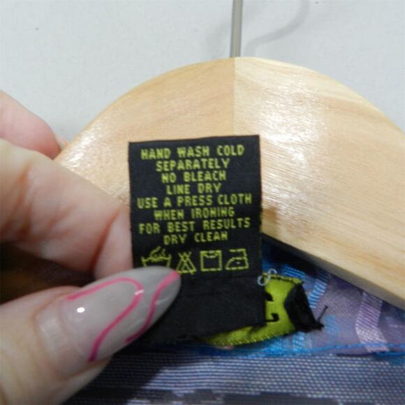 Erin London ELCC Sheer Burnout Striped Blouse Plus Size 1X Blue Multicolor Top - Picture 9 of 16